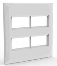 Placa Para 4 Modulos Separados Com Suporte 4X4 - Doha Branco Placa Para 4 Modulos Separados Com Suporte 4X4 - Doha Branco