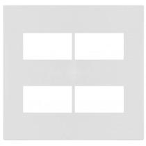 Placa Para 4 Modulos Suporte 4X4 Branco Satin Brs12457-5Br Placa Para 4 Modulos Suporte 4X4 Branco Satin Brs12457-5Br