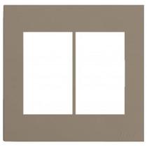 Placa Para 6 Modulos Com Suporte 4X4 - Recta Fendi Gloss