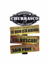 Placa para cantinho do churrasco risadas com frases