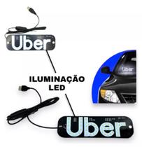 Placa Para Carro Led Letreiro Motorista De Aplicativo Uber