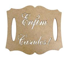 Placa Para Casamento Enfim Casados Decoração Em Mdf 28X21