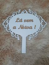 Placa para casamento "Lá vem a noiva" - Cikon