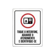 Placa Para Condomínio - Toque O Interfone E Identifique-Se