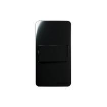 Placa para Condulete Caixa 3/4" com Interruptor Simples MarGirius Sleek 10A Preto Ebony