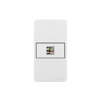 Placa Para Condulete Caixa 3/4" Com Tomada Para Telefone Margirius Sleek Rj11 4 Fios Branca Branco