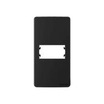 Placa Para Condulete Com Suporte Margirius Sleek Caixa 1 Para 1 Módulo Preto Ebony
