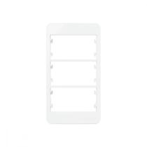 Placa Para Condulete Margirius Sleek 3/4 Branca (3Modulo Horizontal) Com Suporte 21844 Placa Para Condulete Margirius Sleek 3/4 Branca (3Modulo Horizontal) Com Suporte 21844