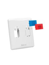 Placa Para Conector Keystone Enerbras 2 Furos Para Caixa...