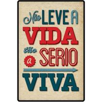Placa para Decoração em MDF Frase Vida
