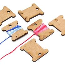 Placa para Enrolar Meadas em MDF - 6 Unidades