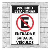 Placa Para Garagem - Proibido Estacionar - 15x20 Cm Placa Para Garagem - Proibido Estacionar - 15x20 Cm