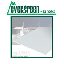 Placa Para Maquete 15X30Cm Chapa 0,40Mm Estireno Branco Evergreen Evrg9015