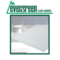 Placa Para Maquete 15X30Cm Escala Ho 2-1/4" Estireno Branco Evergreen Evrg3025