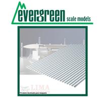 Placa Para Maquete 15X30Cm Ondulado 1,5Mm Estireno Branco Evergreen Evrg4527