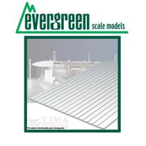 Placa Para Maquete 15X30Cm Ripa 0,75Mm Estireno Branco Evergreen Evrg4031