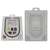 Placa para Montagem de Bijuterias Colares 23x15.8x1.3cm Cinza - LNS