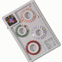 Placa para Montagem de Bijuterias Miçangas 20x29x1.6cm Cinza