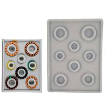 Placa para Montagem de Bijuterias Pulseiras 26x34x1.6cm Cinza