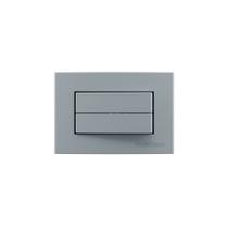 Placa para Móveis 65x45 com Interruptor Duplo Simples MarGirius Sleek Colors 10A Cinza