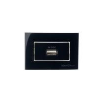Placa Para Móveis 65x45 Com Tomada Carregador Usb-a Margirius Sleek 1a 5w Preto Ebony Placa Para Móveis 65x45 Com Tomada Carregador Usb-a Margirius Sleek 1a 5w Preto Ebony