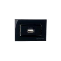 Placa para Móveis 65x45 com Tomada Carregador USB-A MarGirius Sleek 1A 5W Preto Ebony Placa para Móveis 65x45 com Tomada Carregador USB-A MarGirius Sleek 1A 5W Preto Ebony