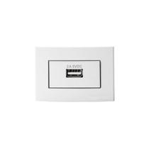 Placa para Móveis 65x45 com Tomada Carregador USB-A MarGirius Sleek 2A 10W Branca Placa para Móveis 65x45 com Tomada Carregador USB-A MarGirius Sleek 2A 10W Branca