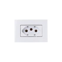 Placa para Móveis 65x45 com Tomada MarGirius Sleek 2P+T 20A Branca