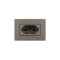 Placa para Móveis 65x45 com Tomada MarGirius Sleek Colors 2P+T 10A Argila