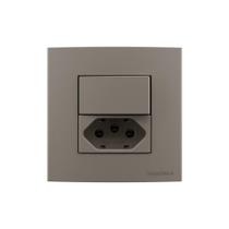 Placa Para Móveis 80x80 Com Interruptor Paralelo 10a E Tomada 2p+t 20a Margirius Sleek Colors Argila Argila Placa Para Móveis 80x80 Com Interruptor Paralelo 10a E Tomada 2p+t 20a Margirius Sleek Colors Argila Argila