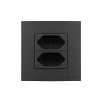 Placa Para Móveis 80x80 Com Tomada Usb-a 1a 5w E Tomada 2p+t 20a Margirius Sleek Branca