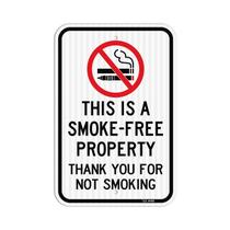 Placa para não fumar T&R Large 45,72 x 30,48 cm Engineer Grade Placa para não fumar T&R Large 45,72 x 30,48 cm Engineer Grade