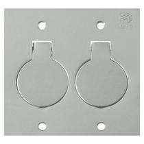 Placa Para Piso Inox 4X4 Olivo Com 2 Modulos Rj11
