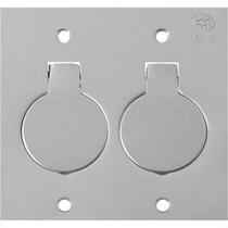 Placa Para Piso Inox 4X4 Olivo Com 2 Modulos Rj11