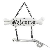 Placa Para Porta Welcome Branco Halloween - 1 Un