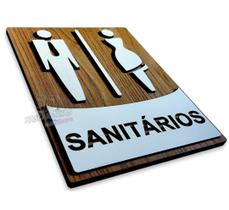 Placa para sanitários WC banheiro indicativa mdf 6mm