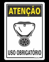 Placa para sinalização uso obrigatório de mascara 30x20cm SINALIZE