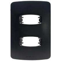 Placa para Tomada e Interruptor 4X2 com 2 Postos Horizontais Preta Gracia Maxx Alumbra 85692 Placa para Tomada e Interruptor 4X2 com 2 Postos Horizontais Preta Gracia Maxx Alumbra 85692