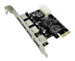 Placa Pci-e Com 4 Portas Externas Usb 3.0 5gbps Pc Desktop - PCI Express Card