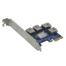 Placa Pci-e Multiplicadora Para Cabo Riser 1x4 Mineração, PCIE-EUX1-04