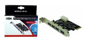 Placa Pci-E Usb 3.0 Com 4 Portas Dp-43