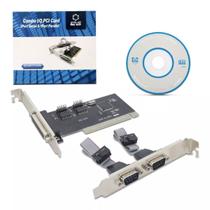 Placa Pci Express 1x 2 Porta Serial Db9 E 1 Paralela Db25