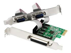 Placa Pci Express 1x 2 Porta Serial Db9 E 1 Paralela Db25 T105
