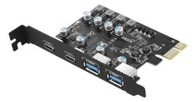 Placa Pci Express 2 Portas Usb 3.2 + 2 Usb Tipo C Expansão