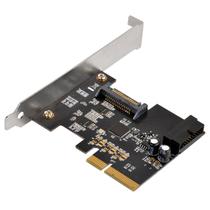 Placa PCIe SilverStone USB 3.1 Gen2 com Conector Interno de 19 Pinos Placa PCIe SilverStone USB 3.1 Gen2 com Conector Interno de 19 Pinos