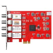 Placa PCIe TBS 6904SE DVB-S2/S/S2X Quad Tuner para TV via satélite