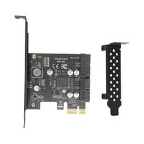 Placa PCIe USB 3.2 Gen1 De Alta Velocidade Com Duas Portas 5Gbps 19PIN Para Expansão Em Chassis