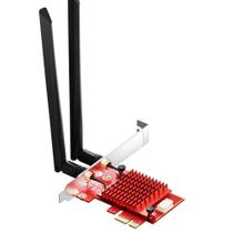 Placa PCIe WiFi 6E BZIZU Intel AX210 5400 Mbps Bluetooth 5.3