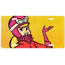 Placa Penélope Charmosa, Hanna Barbera em Metal com Relevo - Corrida Maluca