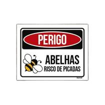 Placa Perigo - Abelhas Risco De Picadas 36X46